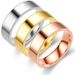 Titanium Steel For Men, 8mm Smooth Plain Ring, Simple Couple Ring Accessory_ipsvogv.com