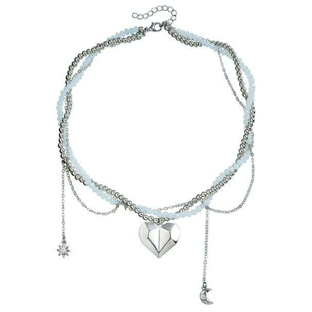 ins Light Luxury Fashion Moon Mango Star Fringed Collarbone Chain Glass Rice Bead Beaded Necklace Female_ipsvogv.com