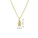 Mini Gold Plated Copper Pendant Necklace - Micro Inlaid Zircon For Kids, Trendy Niche Design For Girls & Boys_ipsvogv.com