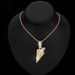 hot Selling Full Diamond Paper Airplane Alloy Pendant, Fashionable And Simple Hip-hop Cuban Chain Necklace_ipsvogv.com