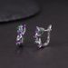 New Design Natural Topaz Earrings S925 Silver Inlaid Garnet Peridot Amethyst Colored Gemstone Earrings_ipsvogv.com