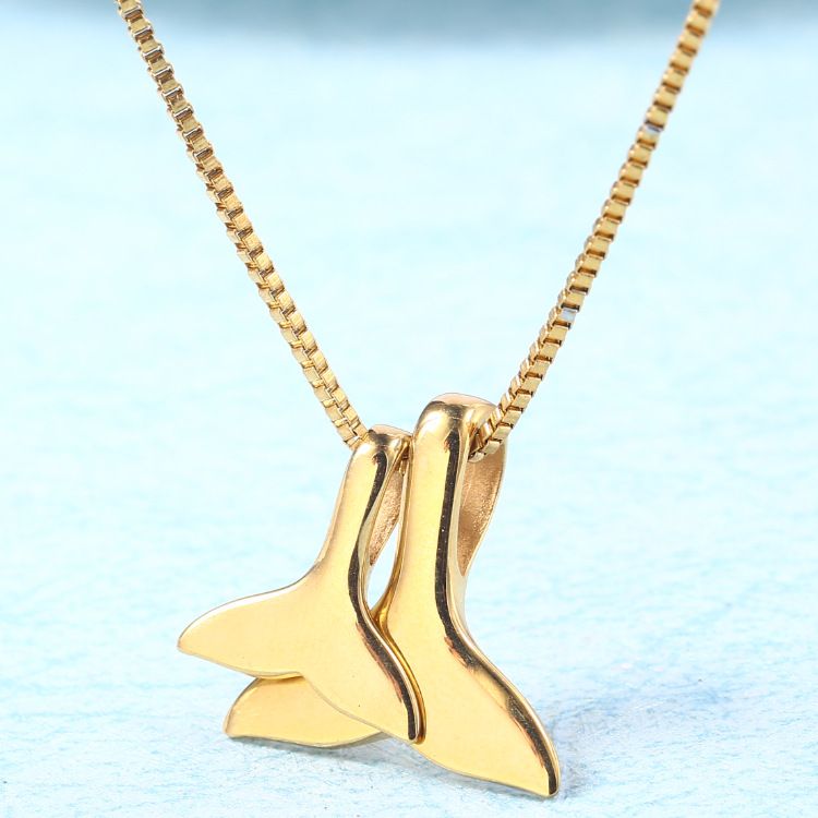Simple Pendant Titanium Steel Temperament Versatile Female Japanese And Trendy Fishtail Necklace Clavicle Necklace_ipsvogv.com