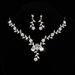 Yiwu Bride Rhinestone Crystal Necklace And Earring Set For Women's Banquet Outfit_ipsvogv.com