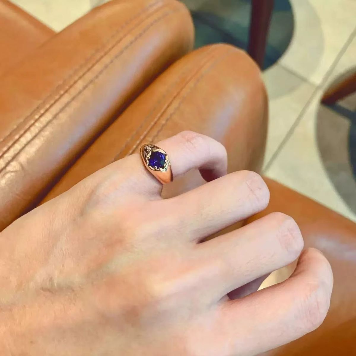 The Same Blue Zircon Is A Female Niche, Unique, Personalized, And High-end Ring_ipsvogv.com