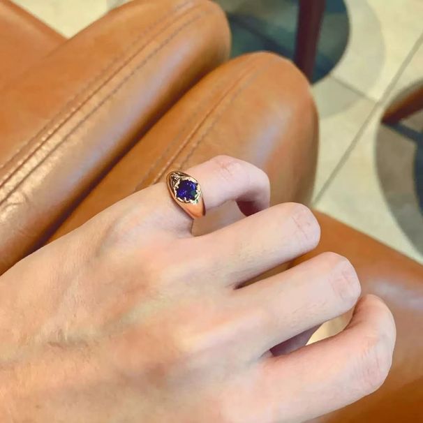 The Same Blue Zircon Is A Female Niche, Unique, Personalized, And High-end Ring_ipsvogv.com