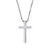 Men's Jewelry Simple Personality Smooth Stainless Steel Cross Accessories Hip Hop Men's Necklace Fashion_ipsvogv.com