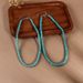 Simple turquoise bead with personalized short chain and collarbone chain, stackable necklace NK24430_ipsvogv.com