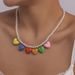 N10036 Rainbow Pearl Necklace, Spring/Summer Elegance, Pride Day Resin Love, Sweet and Cool Necklace_ipsvogv.com