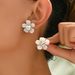 Simple fresh Japanese Korean style women's with a niche and high-end feel, flower design, diamond inlaid series_ipsvogv.com