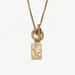 fashion retro stainless steel round pendant necklace advanced OT buckle clavicle chain jewelry_ipsvogv.com
