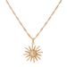 Fashionable Versatile Sun Shaped Diamond Inlaid Pendant Made Of Alloy Material And Star Necklace_ipsvogv.com