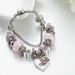 Hot selling new bracelet Pink colored glaze crown beads DIY love pendant bracelet_ipsvogv.com