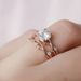 2024 New Niche Zircon Proposal Diamond Ring, Women's Rose Gold Simulated Wedding Ring_ipsvogv.com
