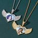 Unisex Necklace Love Wings Private Photo Pendant Memory Photo Necklace DIY Creative Memorial Hip Hop Pendant_ipsvogv.com