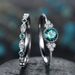 Cao Shi's New Fashion Versatile Zircon Women's with Copper Plating White K Micro Set Green Ring_ipsvogv.com