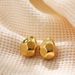 Women’s Jewelry Set Fashion Bean Drop Earrings Double Row Of Water Droplets, Wide Arc C Shaped Copper Crossing, Hollow, Simple And Versatile Earrings_ipsvogv.com