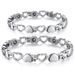 Men And Women's Jewelry With Magnetic Health Fashion Couple Titanium Steel Bracelet Hollow Love_ipsvogv.com