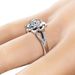 Sanjie New Flower Electroplated Platinum Zircon Ring Women's Fashion Jewelry_ipsvogv.com