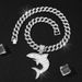 Hip Hop Trendy Animal Whale Fashion Full Diamond Dolphin Pendant Men's Alloy Cuban Chain_ipsvogv.com