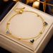 Fashionable niche high-end light luxury simple versatile temperament metal titanium steel oil drop love butterfly pendant anklet_ipsvogv.com