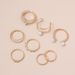 Golden Pearl Instagram Cool Light Wind Open Tail Double Layer Adjustable Index Finger Ring Combination Set_ipsvogv.com