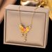 Dreamy Tassel Necklace, Women's Drip Slip Set Rain Butterfly Clavicle Chain, Exquisite, Light High Luxury, Small_ipsvogv.com