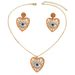 2024 New Love Diamond Hip Hop Style Necklace Earring Set Angel Eye Niche Earrings Versatile Clavicle Chain_ipsvogv.com