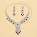SAPPHIRE SPLENDOR 613 - Luxury Bridal Jewelry Set (Sapphire & Diamond Necklace & Earrings, Hot Seller)_ipsvogv.com