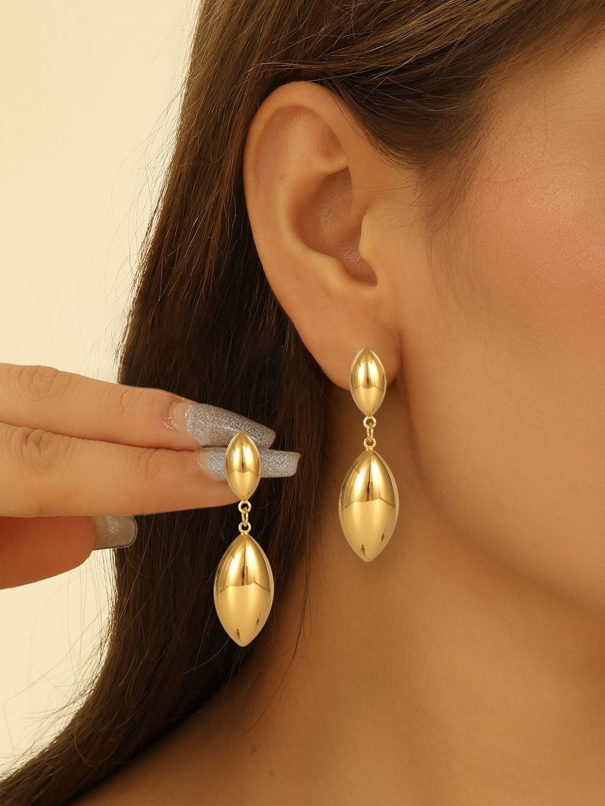 Exaggerated Jewelry INS Simple Tassel High-end Luxury Water Drop Earrings_ipsvogv.com