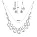 Plum Blossom Jewelry Set - Necklace, Earrings & Bracelet For Wedding & Dinner Party (Korean Style)_ipsvogv.com
