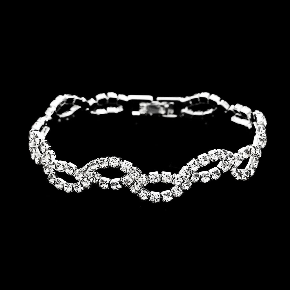Unisex Hot Sale New Style Bracelet Women Versatile Temperament Simple Girl Wedding Party Full Diamond Silver Bracelet_ipsvogv.com