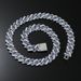 Full diamond dual color Cuban jewelry trendy and exaggerated domineering neck chain hip-hop necklace_ipsvogv.com
