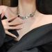 Y2k Sweet Cool Style White Button Necklace, Small And Popular Design, High End, Exquisite Collar Chain, Light Luxury_ipsvogv.com