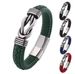 【】Punk Style Personality Men's Leather Bracelet_ipsvogv.com