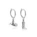 Women’s Jewelry Set Fashion Gold Cowboy Boots Hat Zircon Earrings Asymmetrical Pendant Earrings_ipsvogv.com