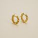 Women's Jewelry 14K Real Gold Twist U Shaped Hoop Earrings Temperament Versatile Brass Earrings_ipsvogv.com