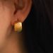Women's Jewelry Metal Ball C Shaped Earrings Light Luxury Niche Design High End Fashion Personalized Texture Earrings_ipsvogv.com