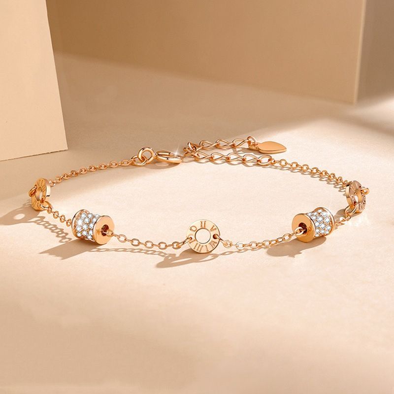 2024 New Roman Numeral Waist Female Simple Rose Gold Ins Niche High End Bracelet Batch_ipsvogv.com