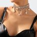 Sparkling diamond high end necklace clavicle chain choker fashionable and simple necklace_ipsvogv.com