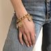 B1255 Thick Chain Women Like Coins Exaggerate Punk Hip Hop Style Bracelet Geometric Accessories_ipsvogv.com