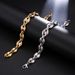 classic stainless steel classic button pig nose bracelet titanium steel jewelry coffee bean bracelet width 20cm_ipsvogv.com