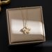 New Titanium Steel Necklace Women's Butterfly Micro Inlaid Zircon Pendant Fashion Versatile, High grade, Electroplated_ipsvogv.com
