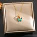 Popular Accessories Drip Oil Gradient Blue Cute Butterfly For Female Niche Non Fading Necklace_ipsvogv.com