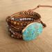Retro Natural Ocean Stone Bracelet Beads Pure Handmade Natural Stone Woven Bohemian Bracelet_ipsvogv.com