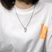 Necklace INS Cool Style Personalized Simple Trend Titanium Steel Hip Hop Pendant Round Label Ring Sweater Chain_ipsvogv.com