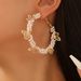 French Style Light Luxury High-End Butterfly Rice Pearl Large Hoop For Women New Trendy Fashion Earrings_ipsvogv.com