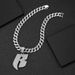 Men's Punk Style Accessories Personalized Jewelry Hip Hop Full Diamond Letter B Pendant With 15mm Cuban Necklace_ipsvogv.com