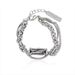 Hip Hop Cool Wind Double Layer Wrapped Layered Bracelet Men's Instagram, Unique Design High End, Versatile Splicing_ipsvogv.com