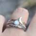 Sanjie's New Moon Shaped Women's Three Piece Set Artificial Australian Ring Bracelet_ipsvogv.com