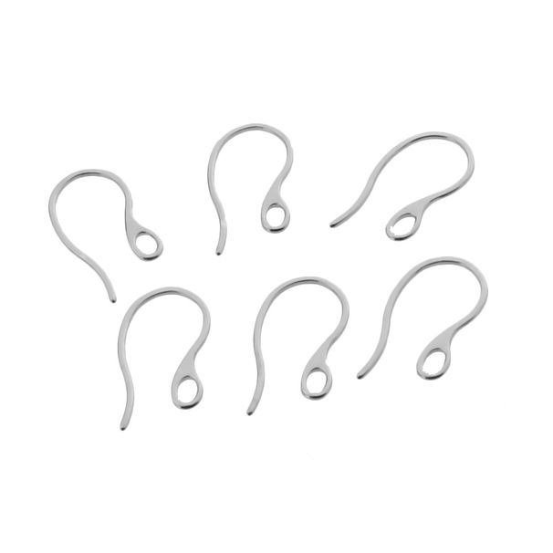 Stainless Steel Large Hook Flattened Fish Earring Materials, Ear Handmade Jewelry Accessories, DIY_ipsvogv.com